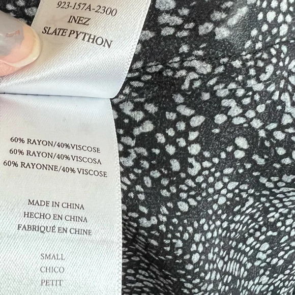 NWOT Rails Inez Dress Slate Python Print Casual Women’s Small - Picture 12 of 15